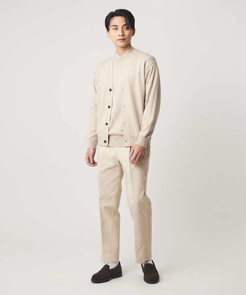 green label relaxing（グリーンレーベルリラクシング）の「DC コットン 1プリーツ ストレート ドレスチノ パンツ（チノパンツ・メンズ・オフホワイト/モカ・M/L/S/XL）」の5枚目の写真