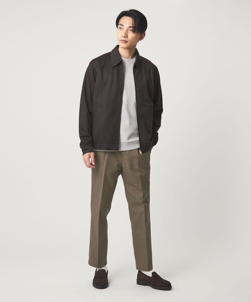 green label relaxing（グリーンレーベルリラクシング）の「DC コットン 1プリーツ ストレート ドレスチノ パンツ（チノパンツ・メンズ・オフホワイト/モカ・M/L/S/XL）」の10枚目の写真
