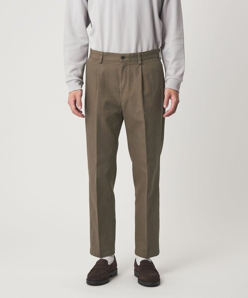 green label relaxing（グリーンレーベルリラクシング）の「DC コットン 1プリーツ ストレート ドレスチノ パンツ（チノパンツ・メンズ・オフホワイト/モカ・M/L/S/XL）」の11枚目の写真