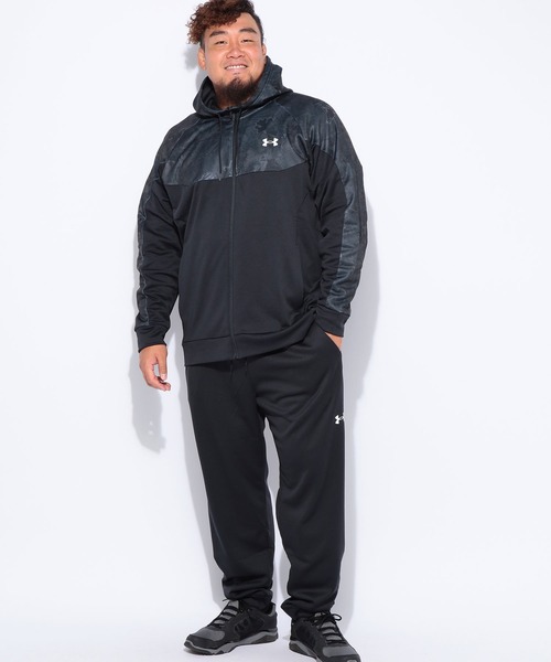 UNDER ARMOUR(アンダーアーマー)の「UNDER ARMOUR (アンダーアーマー) LOOSE アーマーフリース カモ フルジップ フーディーパーカー(パーカー・メンズ・ブラック/カーキ・3XL/4XL/5XL)」の21枚目の写真