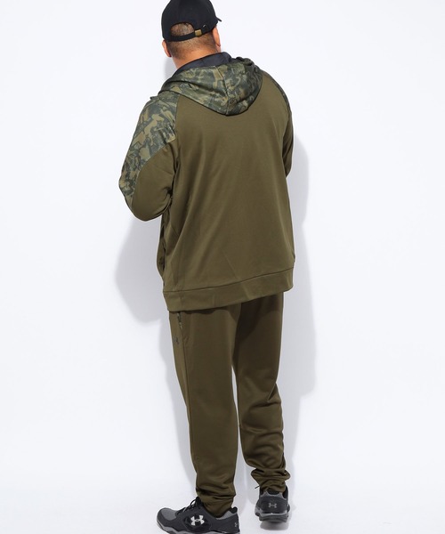 UNDER ARMOUR(アンダーアーマー)の「UNDER ARMOUR (アンダーアーマー) LOOSE アーマーフリース カモ フルジップ フーディーパーカー(パーカー・メンズ・ブラック/カーキ・3XL/4XL/5XL)」の9枚目の写真