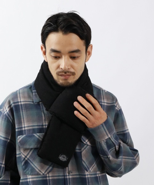 BAYFLOW（ベイフロー）の「[リバーシブル]差し込みコーデュロイマフラー/ファー（ストール/ショール・メンズ・グレー/ブラウン/ブラック/その他1・FREE）」の2枚目の写真