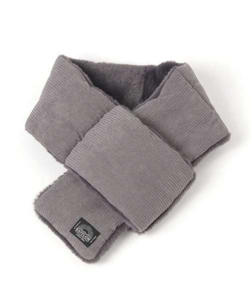 BAYFLOW（ベイフロー）の「[リバーシブル]差し込みコーデュロイマフラー/ファー（ストール/ショール・メンズ・グレー/ブラウン/ブラック/その他1・FREE）」の7枚目の写真