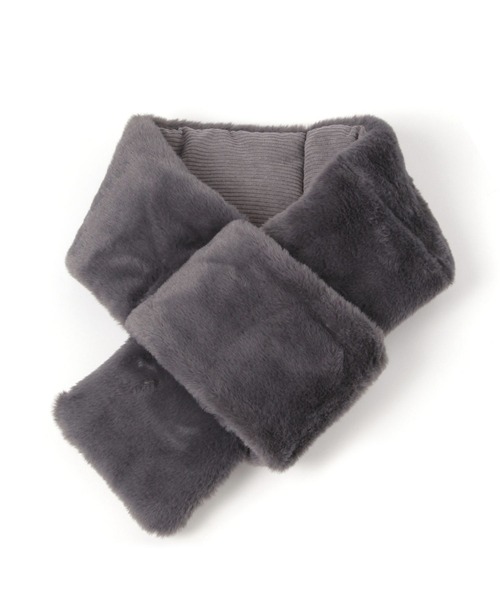 BAYFLOW（ベイフロー）の「[リバーシブル]差し込みコーデュロイマフラー/ファー（ストール/ショール・メンズ・グレー/ブラウン/ブラック/その他1・FREE）」の8枚目の写真