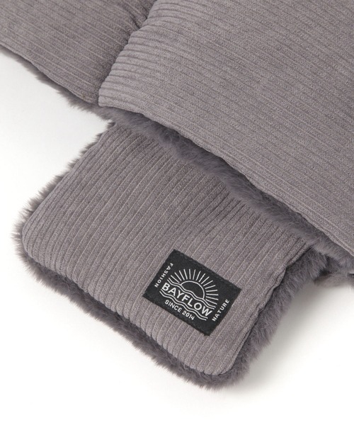 BAYFLOW（ベイフロー）の「[リバーシブル]差し込みコーデュロイマフラー/ファー（ストール/ショール・メンズ・グレー/ブラウン/ブラック/その他1・FREE）」の22枚目の写真