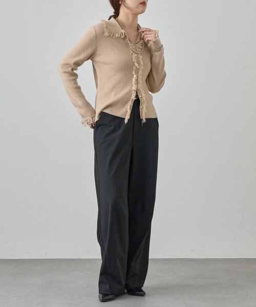 SHENERY（シーナリー）の「カーブスラックス（スラックス・レディース・グレー/ブラック・38/36）」の4枚目の写真