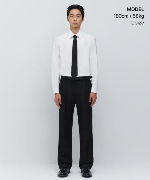 MUSINSA STANDARD（ムシンサスタンダード）の「ベーシックドレスシャツ[ホワイト]（ビジネスシャツ・メンズ・その他・LARGE/X-LARGE/XX-LARGE/SMALL/MEDIUM）」の2枚目の写真