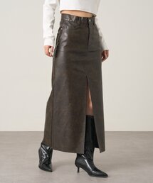 mline | [mline]レザースリット スカート(スカート)
