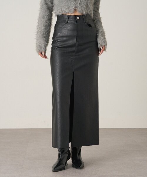 mline（エムライン）の「[mline]レザースリット スカート（スカート・レディース・ブラウン/ブラック・1/2）」の10枚目の写真