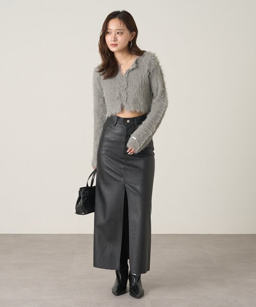 mline（エムライン）の「[mline]レザースリット スカート（スカート・レディース・ブラウン/ブラック・1/2）」の14枚目の写真