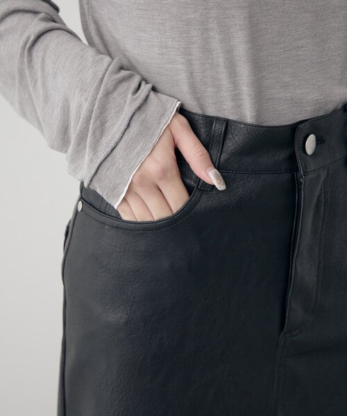 mline（エムライン）の「[mline]レザースリット スカート（スカート・レディース・ブラウン/ブラック・1/2）」の22枚目の写真