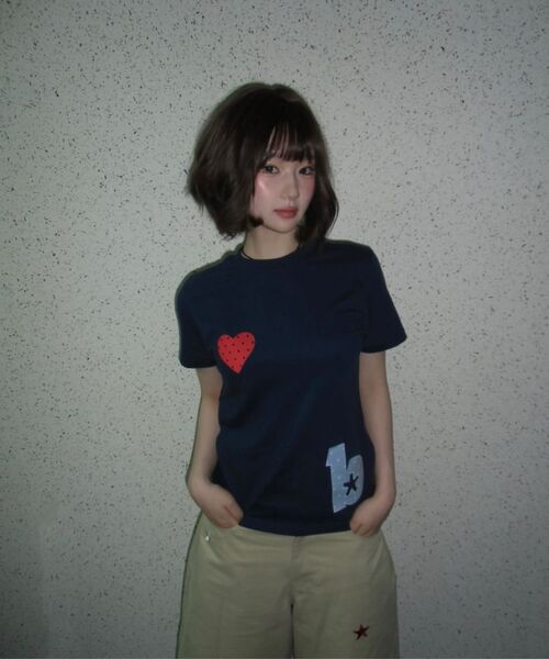 BAUF（バウフ）の「エンジェルウィングスリムフィットTシャツ[ネイビー]（Tシャツ/カットソー・レディース・その他・FREE）」の9枚目の写真