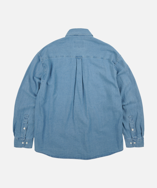 FRIZMWORKS(フリズムワークス)の「BLEACH DENIM UTILITY SHIRT _ MID BLUE(シャツ/ブラウス・メンズ・その他・SMALL/MEDIUM/LARGE/X-LARGE)」の2枚目の写真