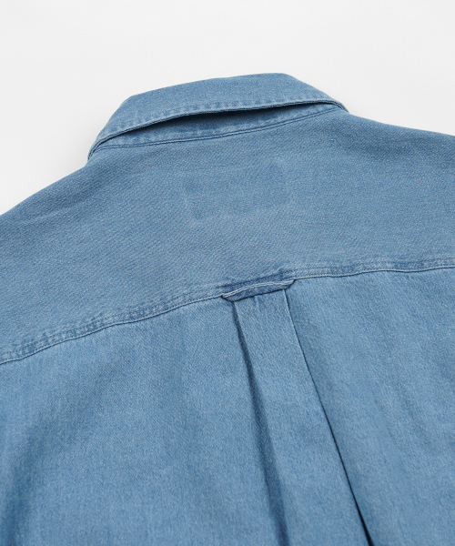 FRIZMWORKS(フリズムワークス)の「BLEACH DENIM UTILITY SHIRT _ MID BLUE(シャツ/ブラウス・メンズ・その他・SMALL/MEDIUM/LARGE/X-LARGE)」の8枚目の写真