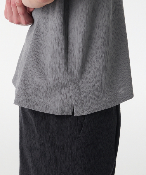 MUSINSA STANDARD（ムシンサスタンダード）の「クリンクルリラックスド半袖シャツ[グレー]（シャツ/ブラウス・メンズ・その他・MEDIUM/LARGE/X-LARGE/XX-LARGE）」の5枚目の写真