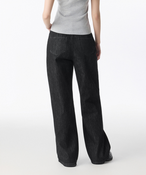 MUSINSA STANDARD WOMAN（ムシンサスタンダードウーマン）の「ウィメンズワイドデニムパンツ[ローブラック]（デニムパンツ・レディース・その他・32/30/23/24/25/26/27/28/29）」の3枚目の写真