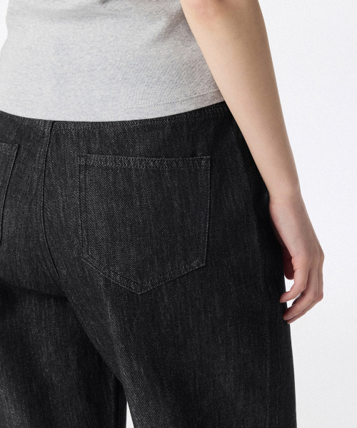 MUSINSA STANDARD WOMAN（ムシンサスタンダードウーマン）の「ウィメンズワイドデニムパンツ[ローブラック]（デニムパンツ・レディース・その他・32/30/23/24/25/26/27/28/29）」の6枚目の写真