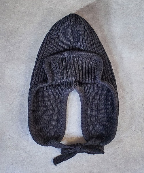 ROSE BUD(ローズバッド)の「ROSEBUD FLIGHT KNIT CAP(ニットキャップ/ビーニー・レディース・ブラック/オフホワイト/バーガンディー・ONE SIZE)」の3枚目の写真