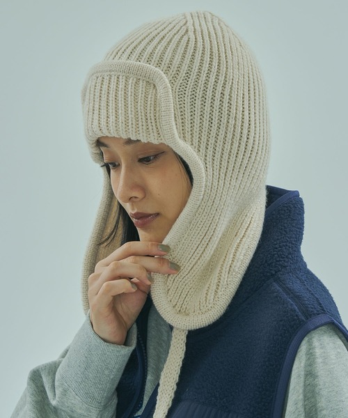 ROSE BUD(ローズバッド)の「ROSEBUD FLIGHT KNIT CAP(ニットキャップ/ビーニー・レディース・ブラック/オフホワイト/バーガンディー・ONE SIZE)」の19枚目の写真