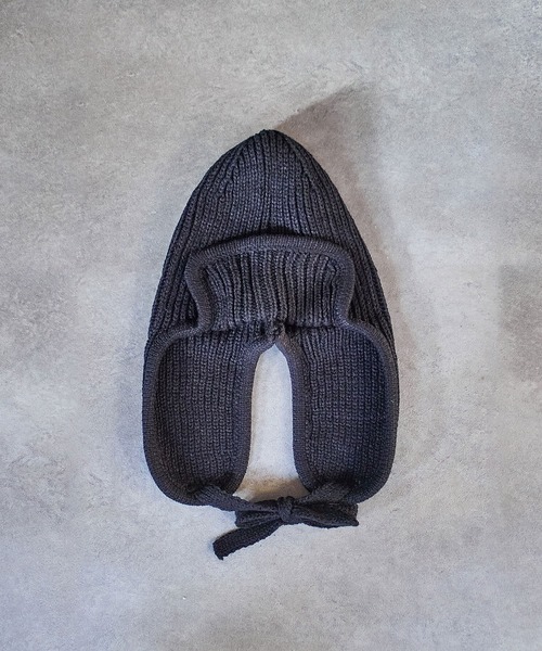 ROSE BUD(ローズバッド)の「ROSEBUD FLIGHT KNIT CAP(ニットキャップ/ビーニー・レディース・ブラック/オフホワイト/バーガンディー・ONE SIZE)」の6枚目の写真