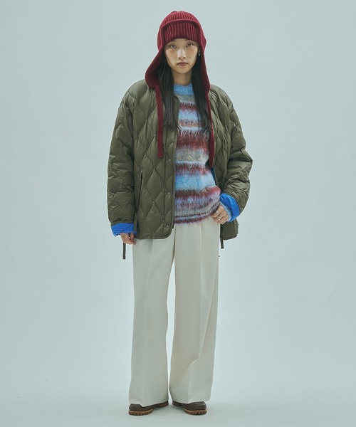 ROSE BUD(ローズバッド)の「ROSEBUD FLIGHT KNIT CAP(ニットキャップ/ビーニー・レディース・ブラック/オフホワイト/バーガンディー・ONE SIZE)」の16枚目の写真