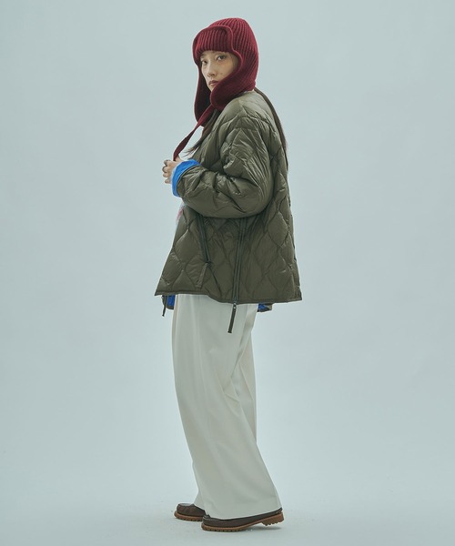 ROSE BUD(ローズバッド)の「ROSEBUD FLIGHT KNIT CAP(ニットキャップ/ビーニー・レディース・ブラック/オフホワイト/バーガンディー・ONE SIZE)」の17枚目の写真