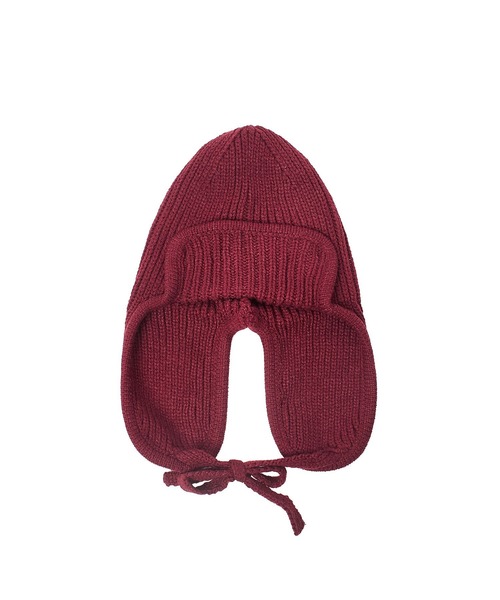 ROSE BUD(ローズバッド)の「ROSEBUD FLIGHT KNIT CAP(ニットキャップ/ビーニー・レディース・ブラック/オフホワイト/バーガンディー・ONE SIZE)」の8枚目の写真