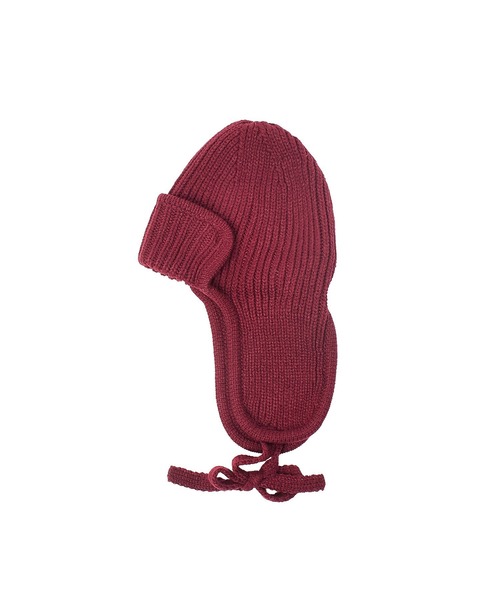 ROSE BUD(ローズバッド)の「ROSEBUD FLIGHT KNIT CAP(ニットキャップ/ビーニー・レディース・ブラック/オフホワイト/バーガンディー・ONE SIZE)」の9枚目の写真