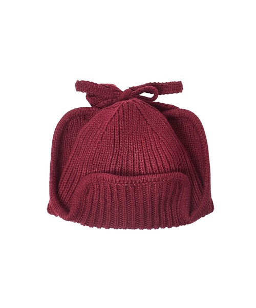 ROSE BUD(ローズバッド)の「ROSEBUD FLIGHT KNIT CAP(ニットキャップ/ビーニー・レディース・ブラック/オフホワイト/バーガンディー・ONE SIZE)」の11枚目の写真