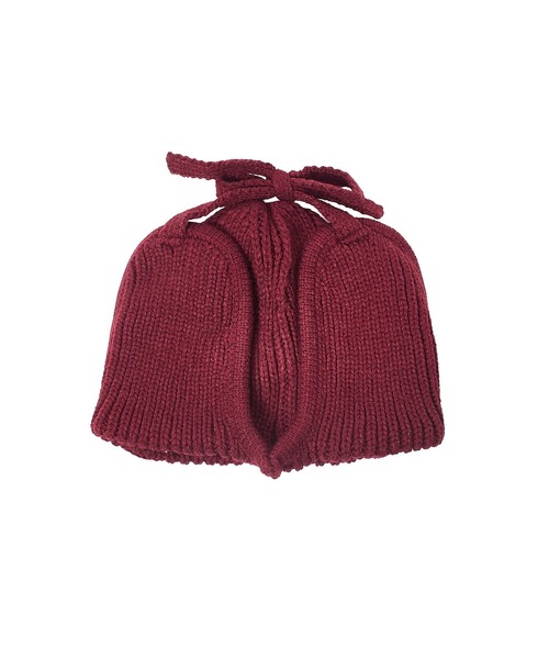 ROSE BUD(ローズバッド)の「ROSEBUD FLIGHT KNIT CAP(ニットキャップ/ビーニー・レディース・ブラック/オフホワイト/バーガンディー・ONE SIZE)」の14枚目の写真