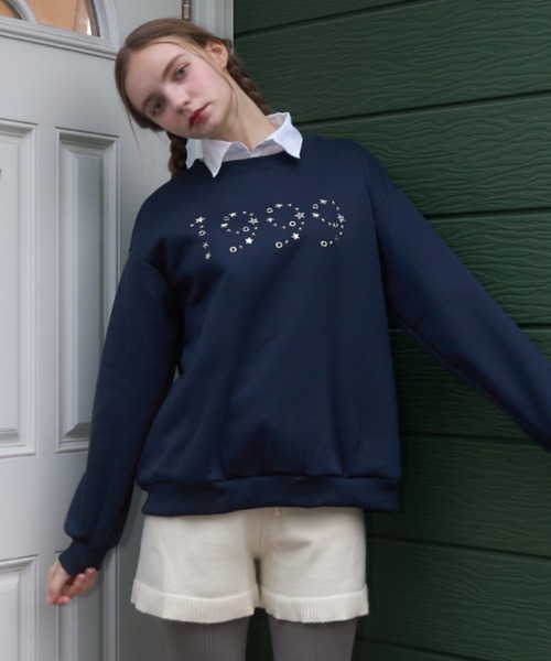 Birthday room（バースデイルーム）の「1999ロゴスタッズスウェット/1999 logo studs sweat（スウェット・レディース・グレー/ネイビー・FREE）」の11枚目の写真