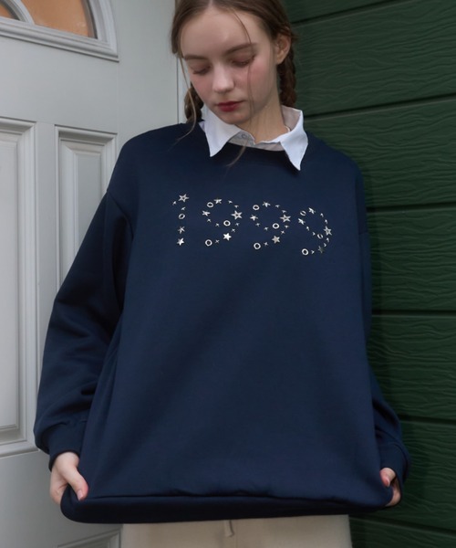 Birthday room（バースデイルーム）の「1999ロゴスタッズスウェット/1999 logo studs sweat（スウェット・レディース・グレー/ネイビー・FREE）」の12枚目の写真