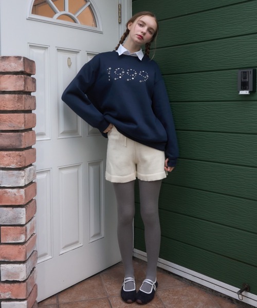 Birthday room（バースデイルーム）の「1999ロゴスタッズスウェット/1999 logo studs sweat（スウェット・レディース・グレー/ネイビー・FREE）」の14枚目の写真