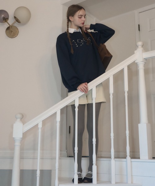 Birthday room（バースデイルーム）の「1999ロゴスタッズスウェット/1999 logo studs sweat（スウェット・レディース・グレー/ネイビー・FREE）」の20枚目の写真