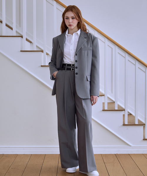 ROSEFRANTZ（ロゼフランツ）の「Two Belt Wide Slacks [Gray]（スラックス・レディース・アッシュグレー・FREE）」の3枚目の写真