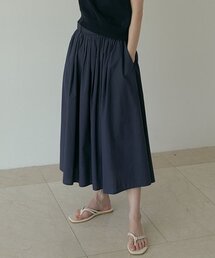 LINGSEOUL（リングソウル）の「rayon blended shirring skirt-navy（スカート）」