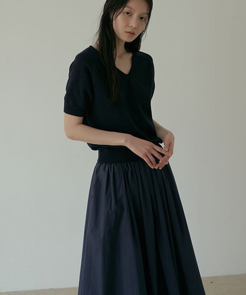 LINGSEOUL（リングソウル）の「rayon blended shirring skirt-navy（スカート・レディース・その他・MEDIUM/SMALL）」の6枚目の写真