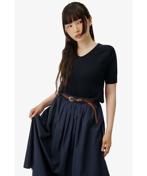 LINGSEOUL（リングソウル）の「rayon blended shirring skirt-navy（スカート・レディース・その他・MEDIUM/SMALL）」の4枚目の写真