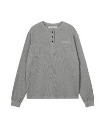 Rest&Recreation（レストアンドレクリエーション）の「HENLEY NECK TOP - GREY（Tシャツ/カットソー）」