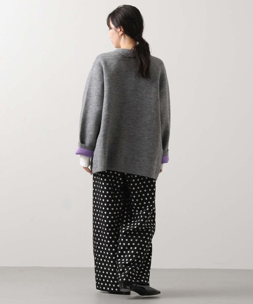 Gready Brilliant（グレディブリリアン）の「ダブルフェイスニットコート（ニット/セーター・レディース・グレー/ライトベージュ・FREE）」の5枚目の写真