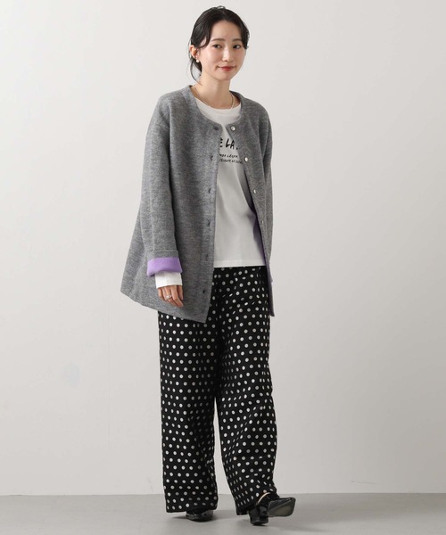 Gready Brilliant（グレディブリリアン）の「ダブルフェイスニットコート（ニット/セーター・レディース・グレー/ライトベージュ・FREE）」の6枚目の写真