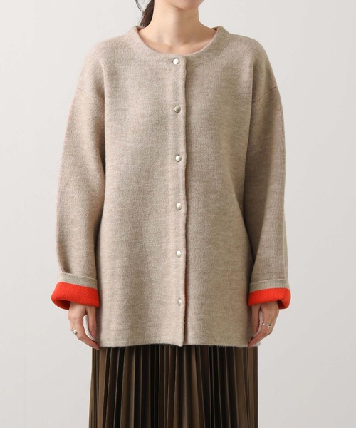 Gready Brilliant（グレディブリリアン）の「ダブルフェイスニットコート（ニット/セーター・レディース・グレー/ライトベージュ・FREE）」の19枚目の写真