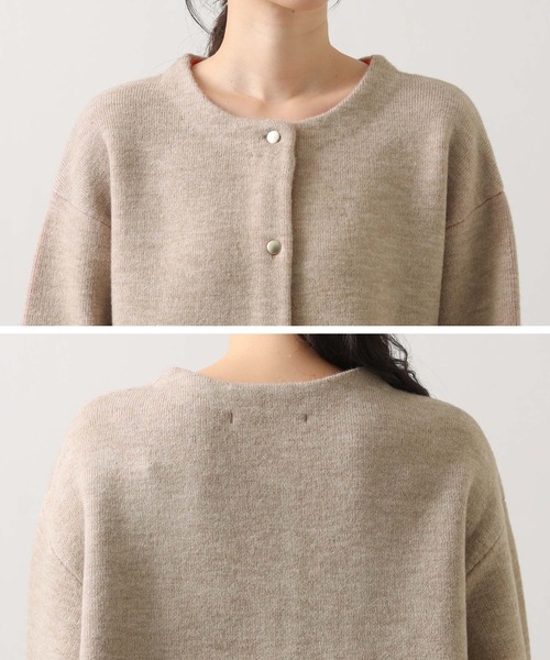 Gready Brilliant（グレディブリリアン）の「ダブルフェイスニットコート（ニット/セーター・レディース・グレー/ライトベージュ・FREE）」の21枚目の写真