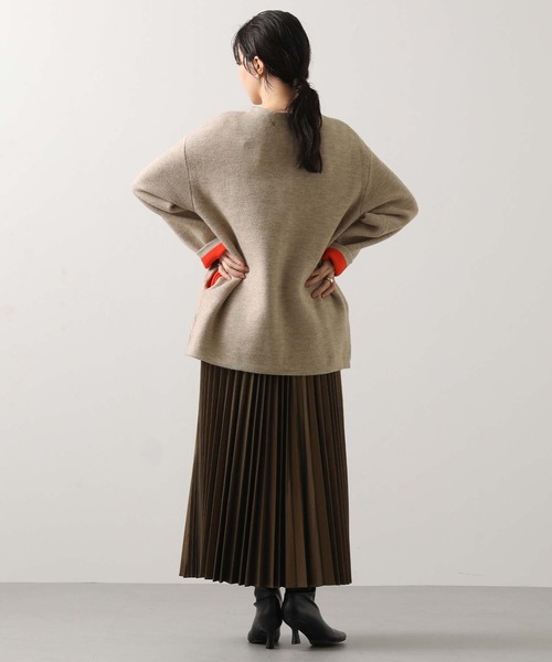 Gready Brilliant（グレディブリリアン）の「ダブルフェイスニットコート（ニット/セーター・レディース・グレー/ライトベージュ・FREE）」の13枚目の写真