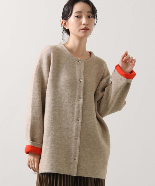 Gready Brilliant（グレディブリリアン）の「ダブルフェイスニットコート（ニット/セーター・レディース・グレー/ライトベージュ・FREE）」の15枚目の写真