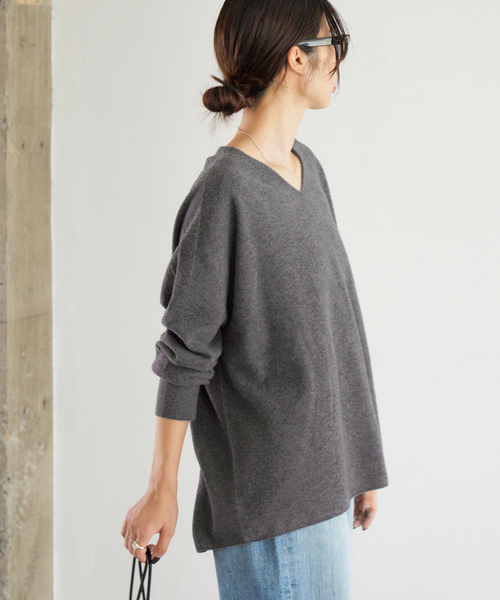 追加2》Fineニュージーウール ニュアンス Vプルオーバー（ニット