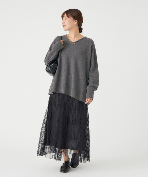 追加2》Fineニュージーウール ニュアンス Vプルオーバー（ニット