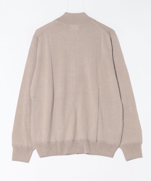 TAKA-Q（タカキュー）の「【ストレッチ ウォッシャブル ウール混】タカキュー スタンドフルジップ ニットカーディガン（カーディガン/ボレロ・メンズ・ベージュ/ブラック・LARGE/MEDIUM/X-LARGE）」の3枚目の写真