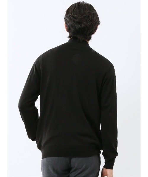 TAKA-Q（タカキュー）の「【ストレッチ ウォッシャブル ウール混】タカキュー スタンドフルジップ ニットカーディガン（カーディガン/ボレロ・メンズ・ベージュ/ブラック・LARGE/MEDIUM/X-LARGE）」の5枚目の写真