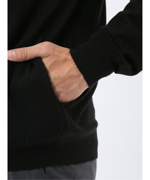 TAKA-Q（タカキュー）の「【ストレッチ ウォッシャブル ウール混】タカキュー スタンドフルジップ ニットカーディガン（カーディガン/ボレロ・メンズ・ベージュ/ブラック・LARGE/MEDIUM/X-LARGE）」の12枚目の写真